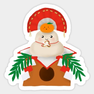 Cute Kawaii Kagami Mochi Sticker